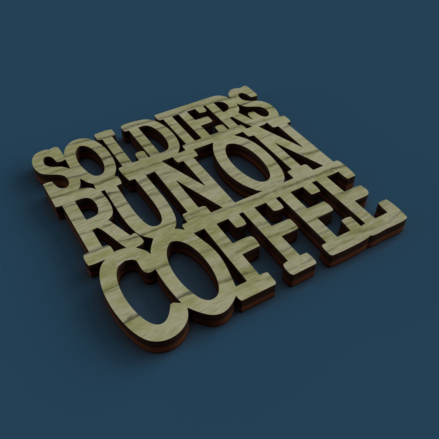 Military Coasters -Laser Cut File - The X Laser Files