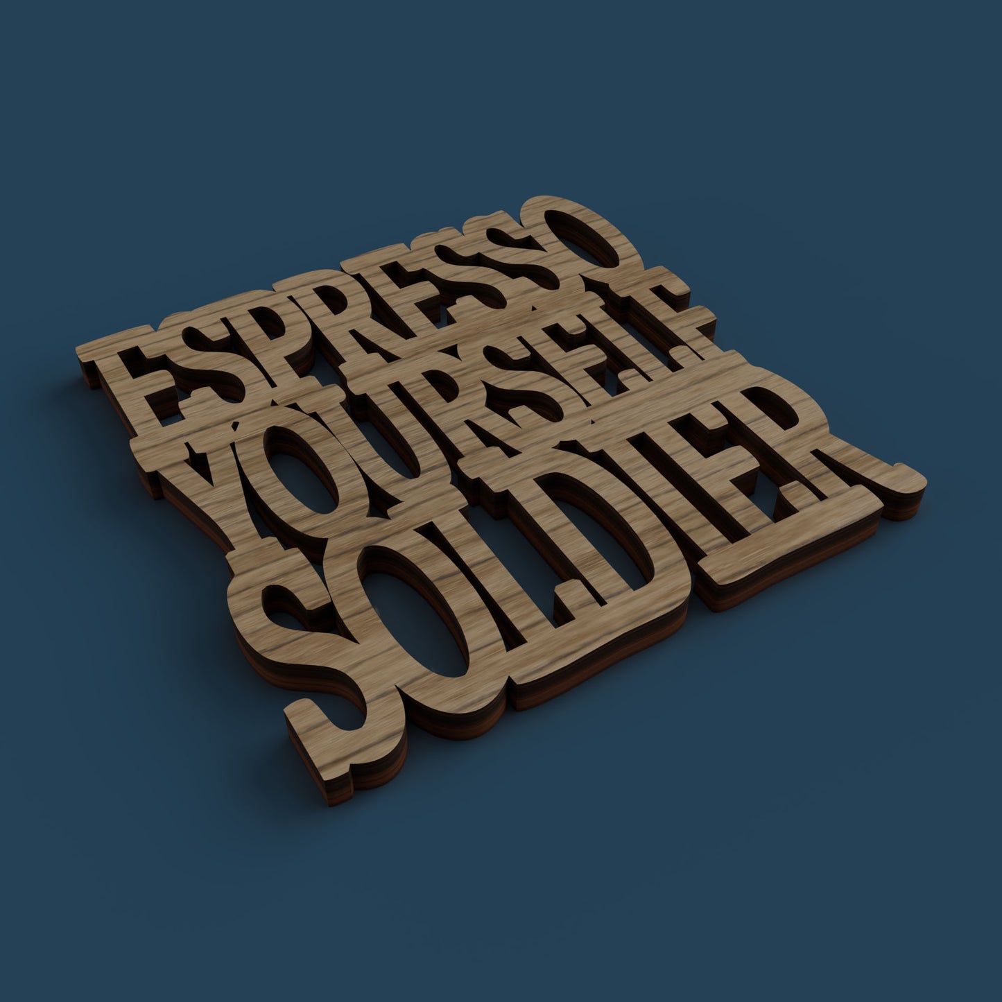 Military Coasters -Laser Cut File - The X Laser Files