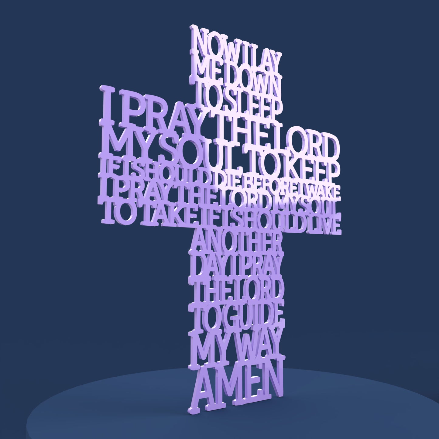 Now I lay me down to sleep Prayer Cross -Laser Cut File - The X Laser Files
