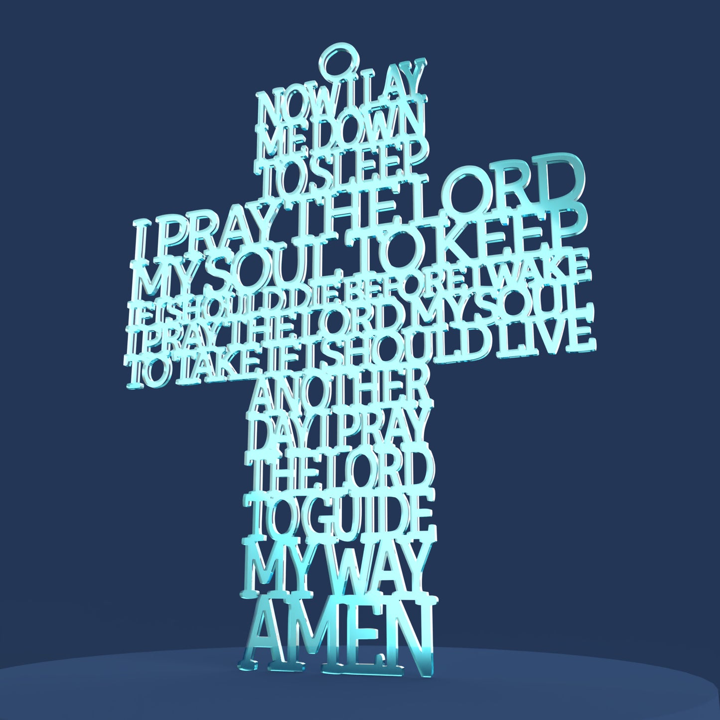 Now I lay me down to sleep Prayer Cross -Laser Cut File - The X Laser Files