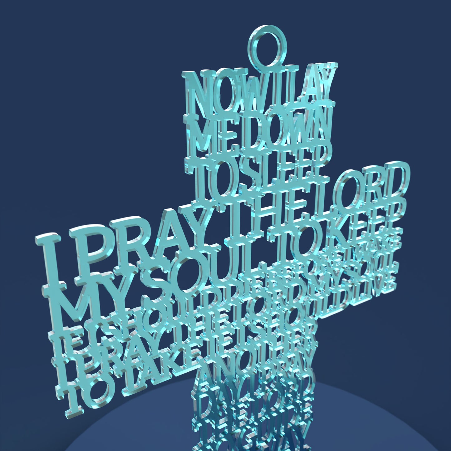 Now I lay me down to sleep Prayer Cross -Laser Cut File - The X Laser Files