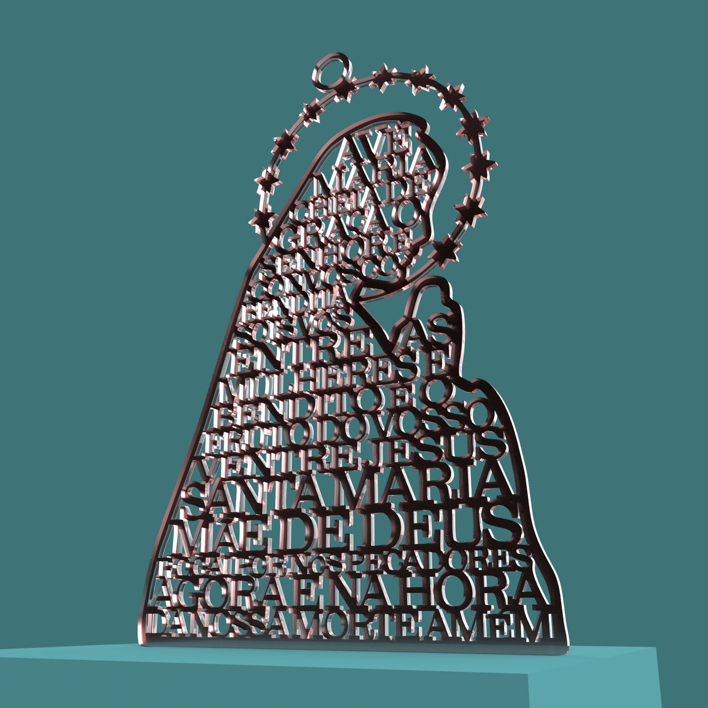 Ave Maria Virgin Catholic -Laser Cut File - The X Laser Files