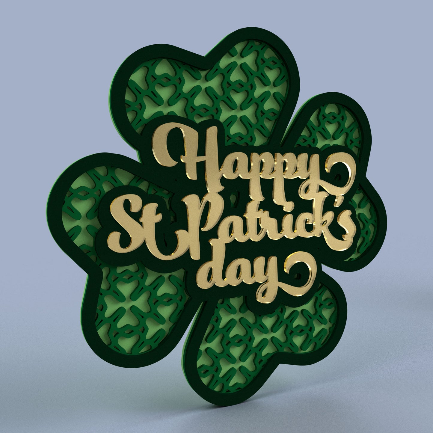 St Patrick's Day Shamrock Sign -Laser Cut File - The X Laser Files