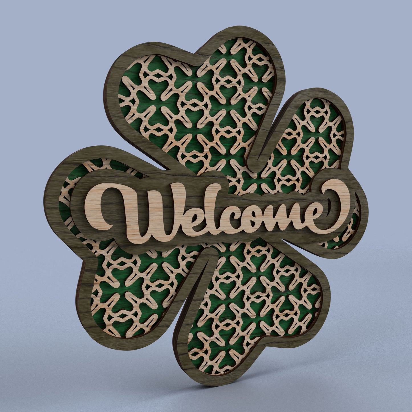 St Patrick's Day Shamrock Sign -Laser Cut File - The X Laser Files