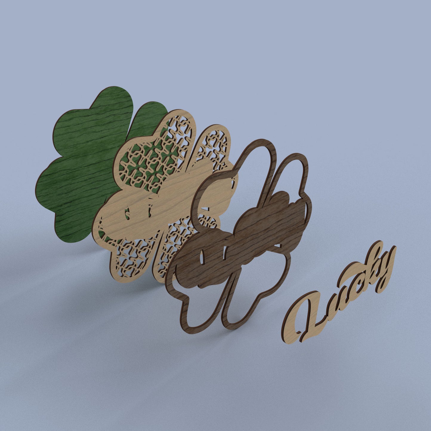 St Patrick's Day Shamrock Sign -Laser Cut File - The X Laser Files