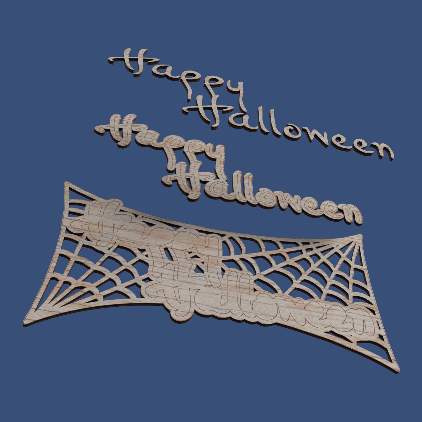 Happy Halloween Sign - Laser Cut File - svg dxf pdf eps ai The X Laser Files