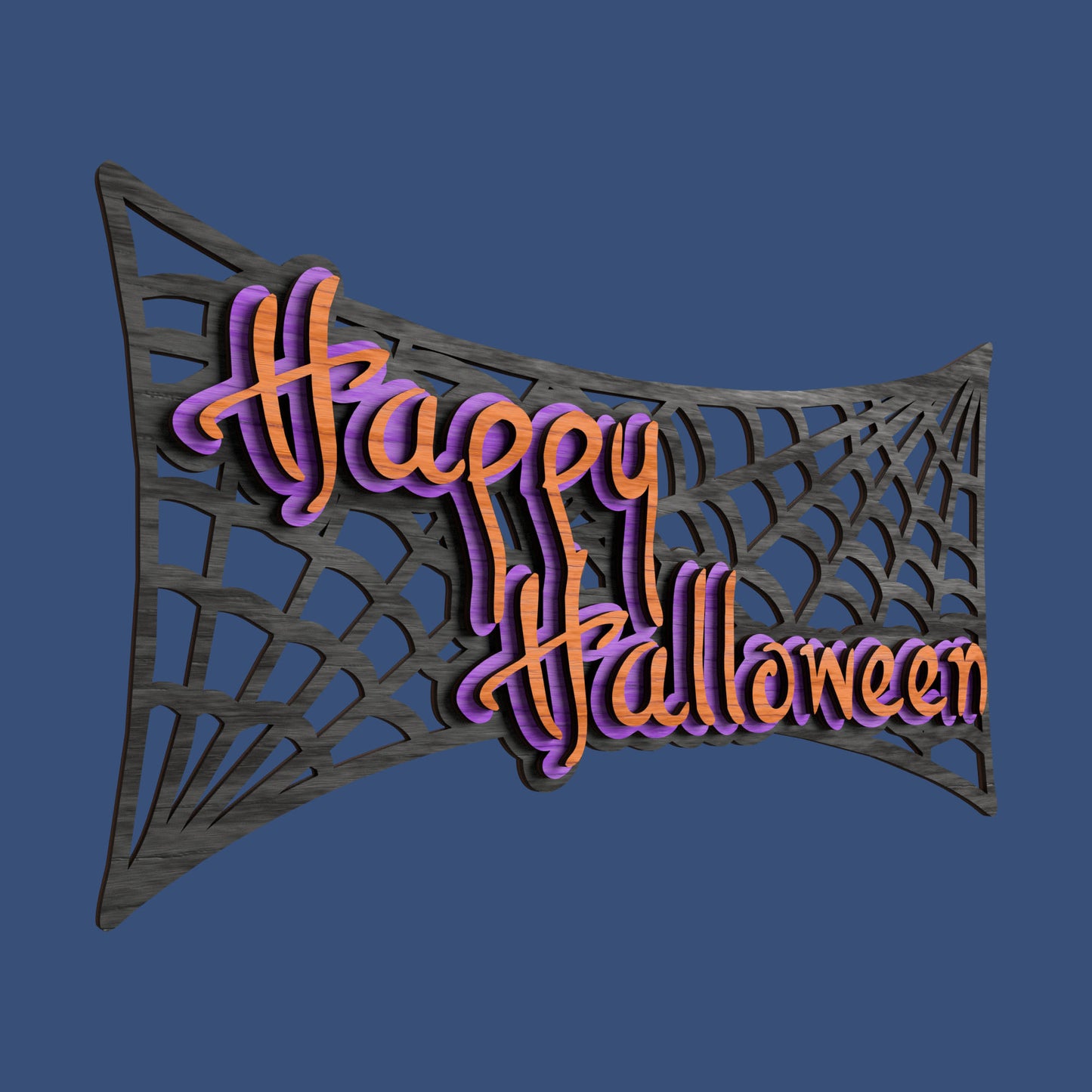 Happy Halloween Sign - Laser Cut File - svg dxf pdf eps ai The X Laser Files