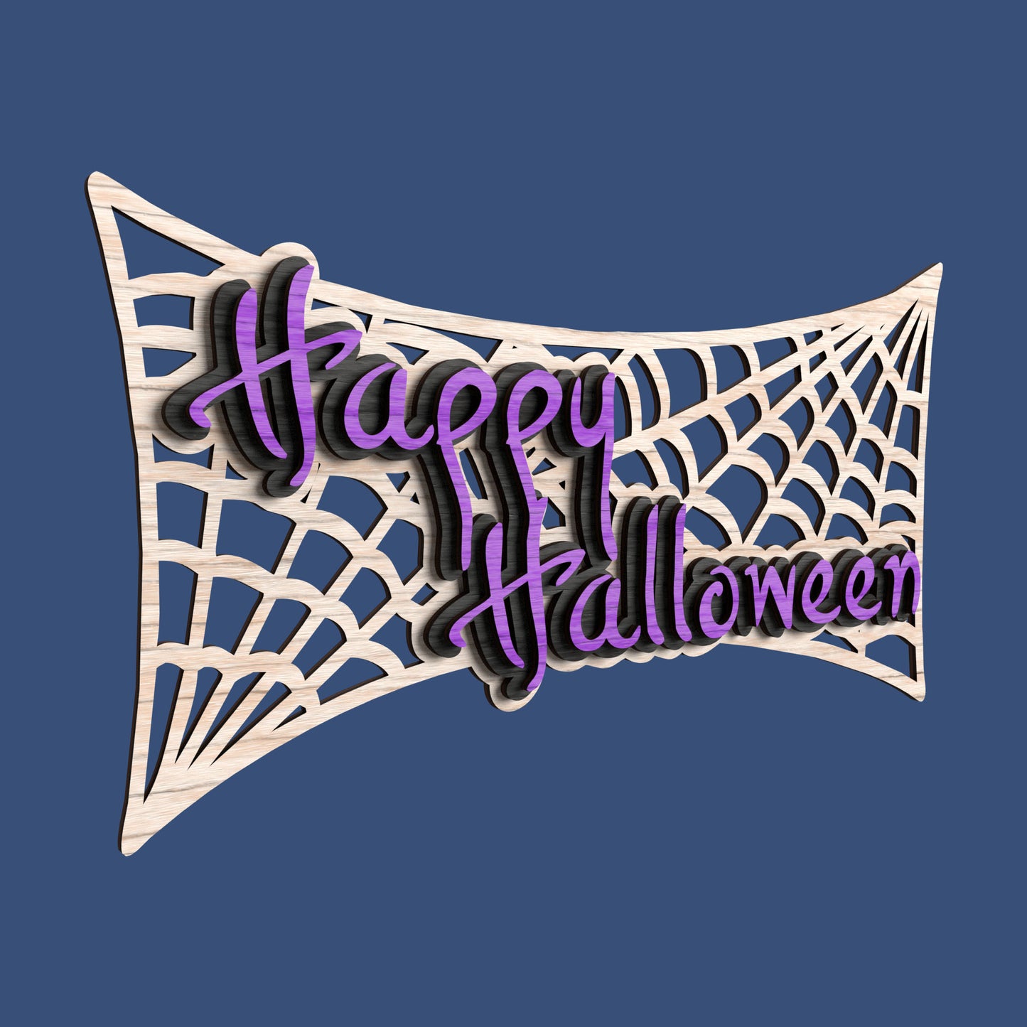 Happy Halloween Sign - Laser Cut File - svg dxf pdf eps ai The X Laser Files
