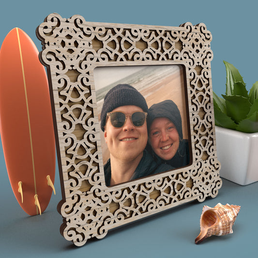 Square Photo Frame Cast Iron -Laser Cut File - The X Laser Files