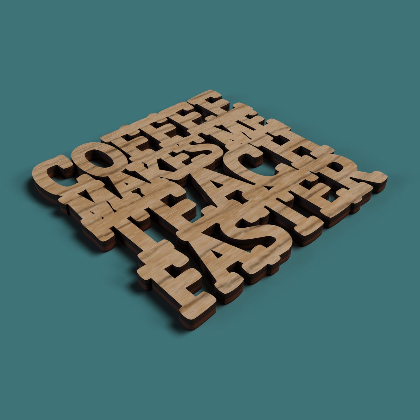 Teacher Coasters -Laser Cut File - The X Laser Files