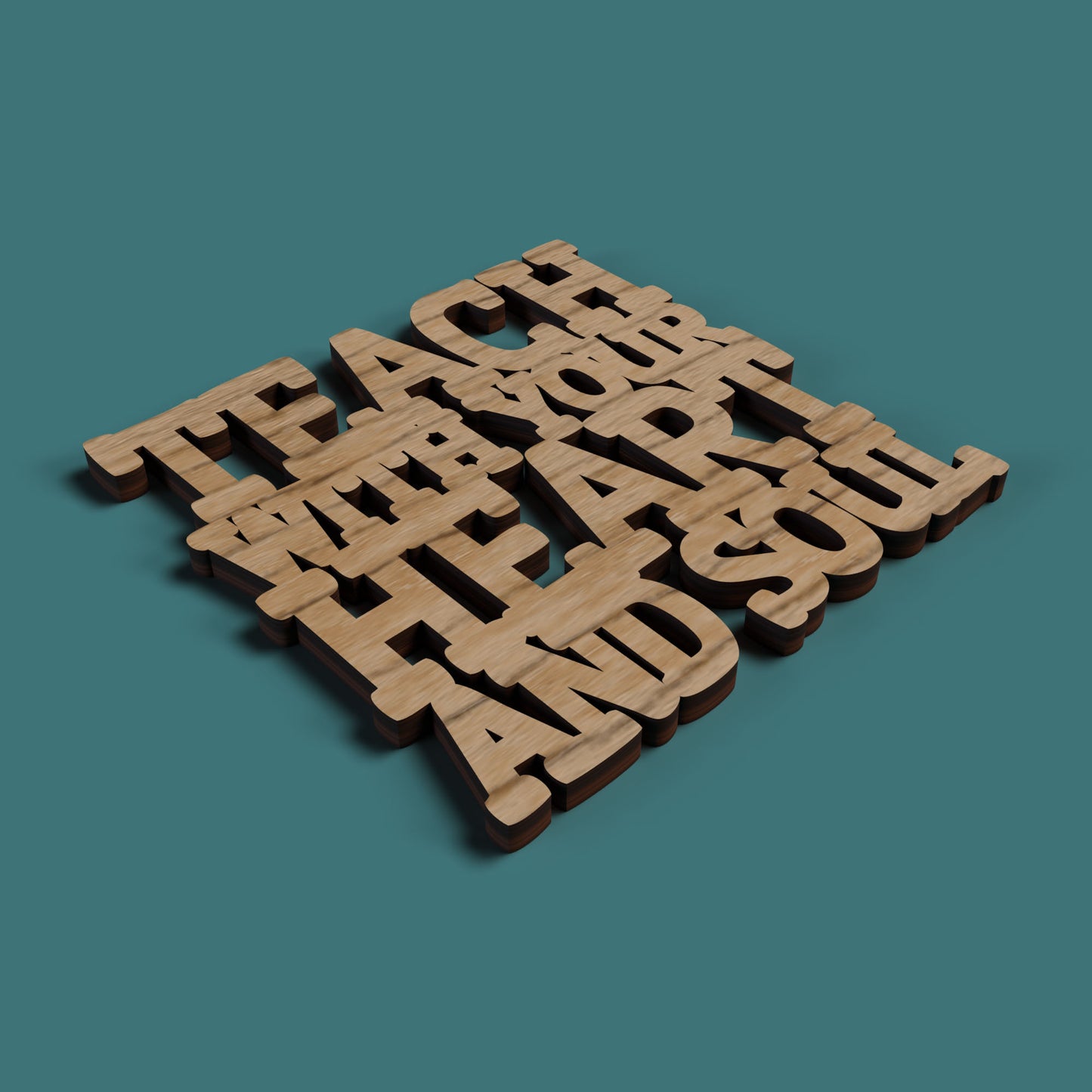 Teacher Coasters -Laser Cut File - The X Laser Files