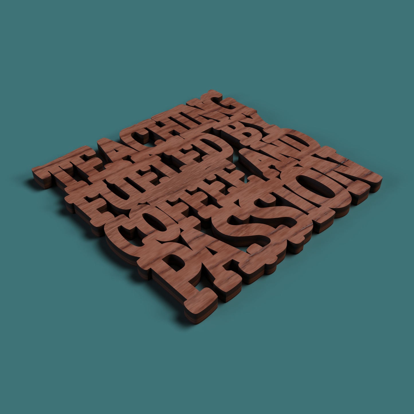 Teacher Coasters -Laser Cut File - The X Laser Files