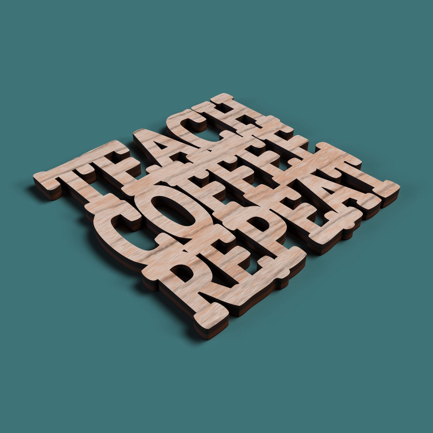 Teacher Coasters -Laser Cut File - The X Laser Files