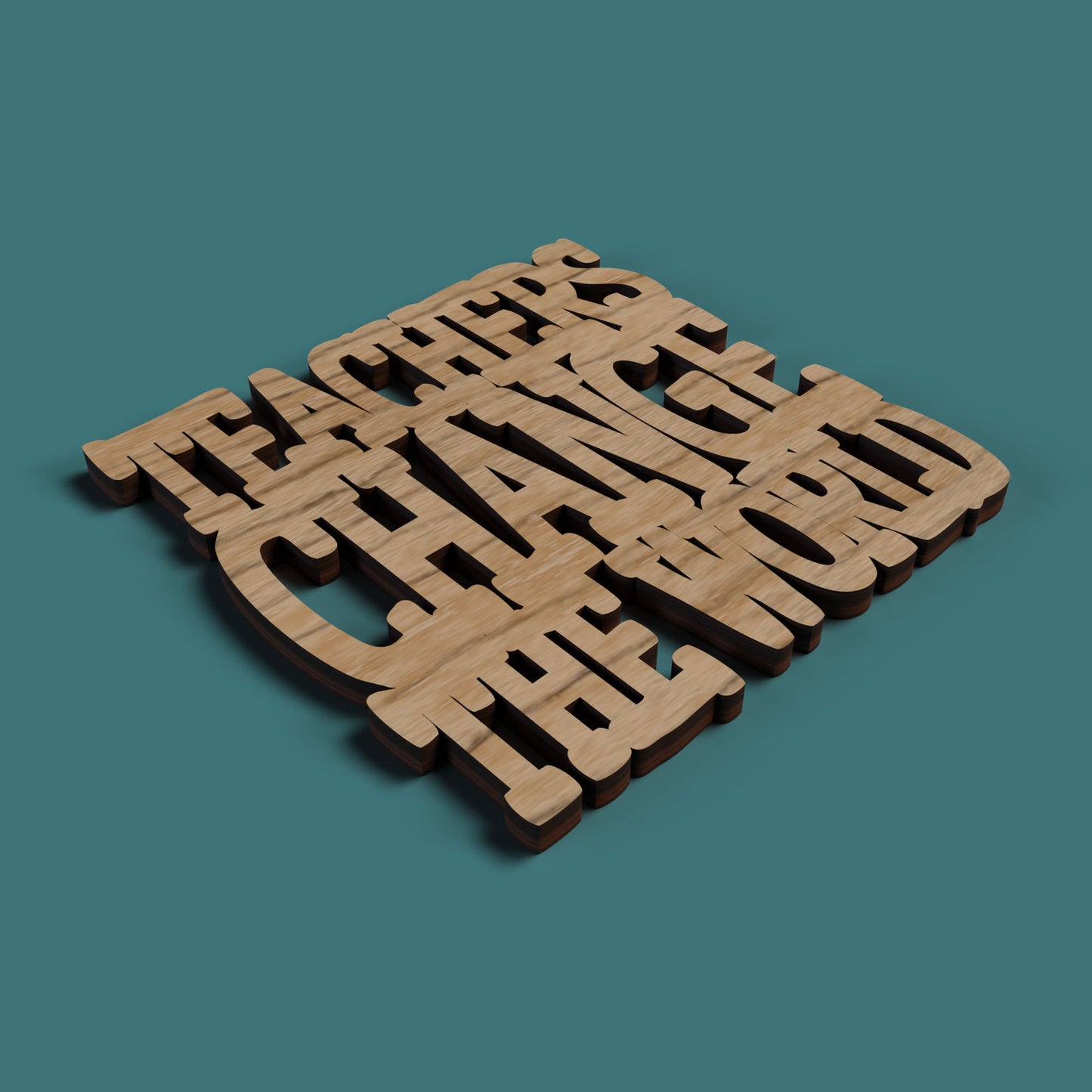 Teacher Coasters -Laser Cut File - The X Laser Files