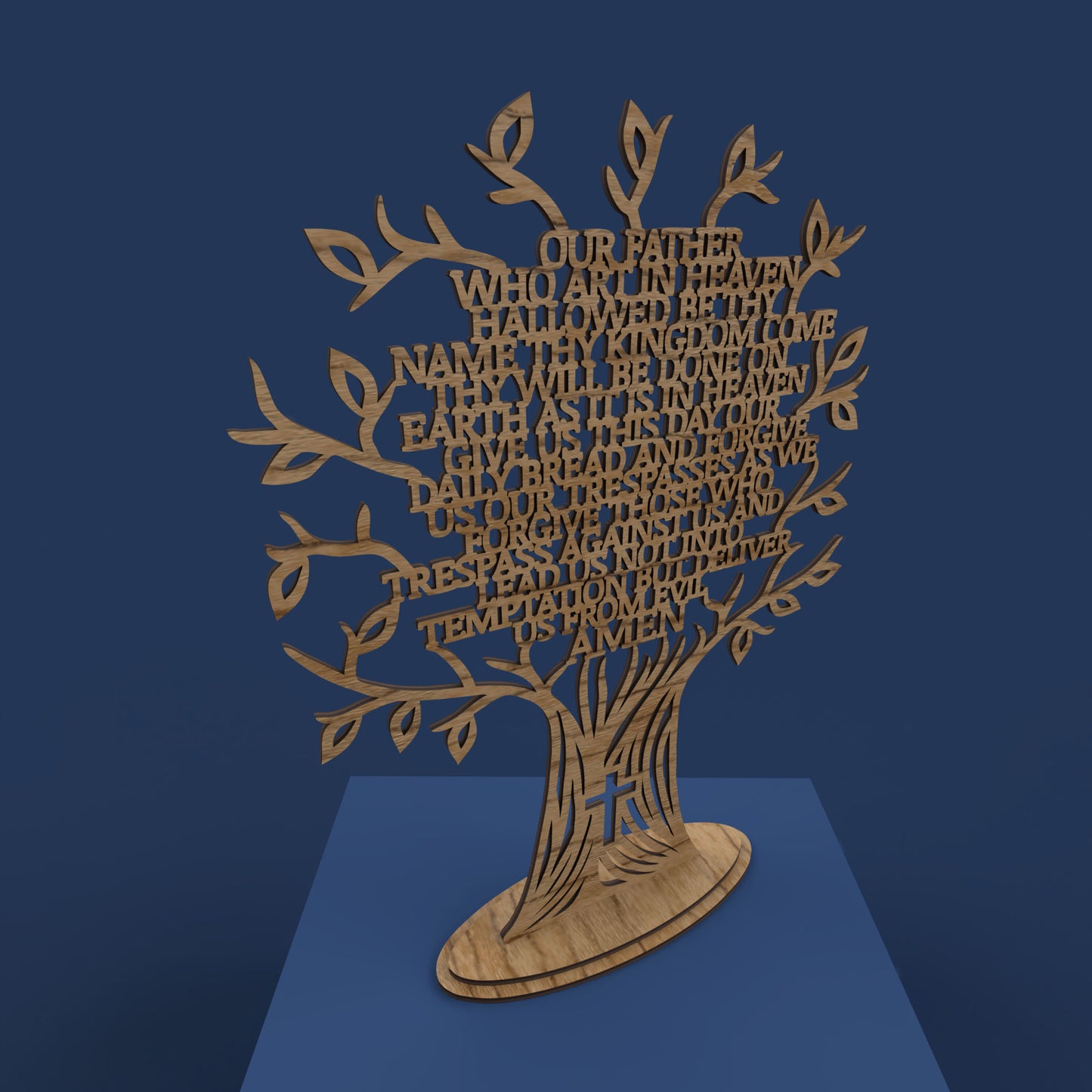 Lord's Prayer (Our Father) Tree Traditional Version -Laser Cut File - The X Laser Files