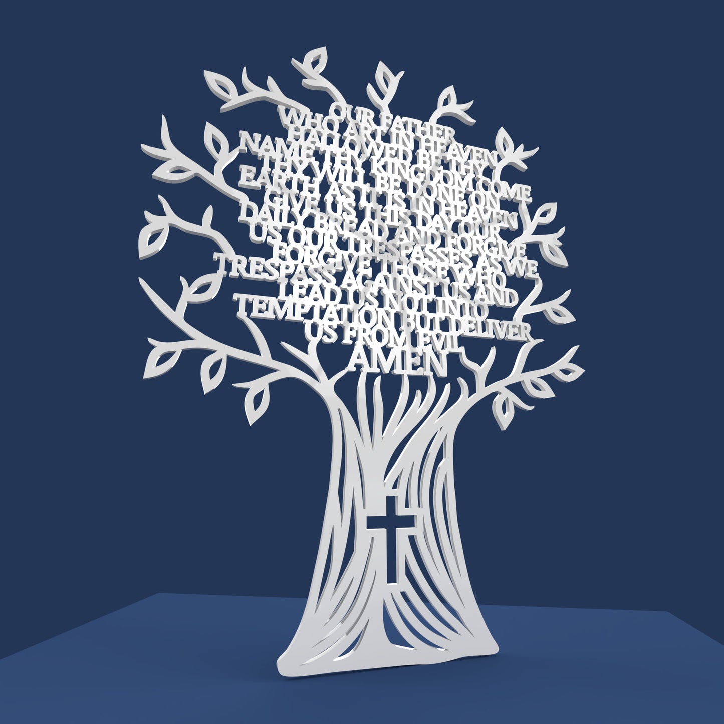 Lord's Prayer (Our Father) Tree Traditional Version -Laser Cut File - The X Laser Files