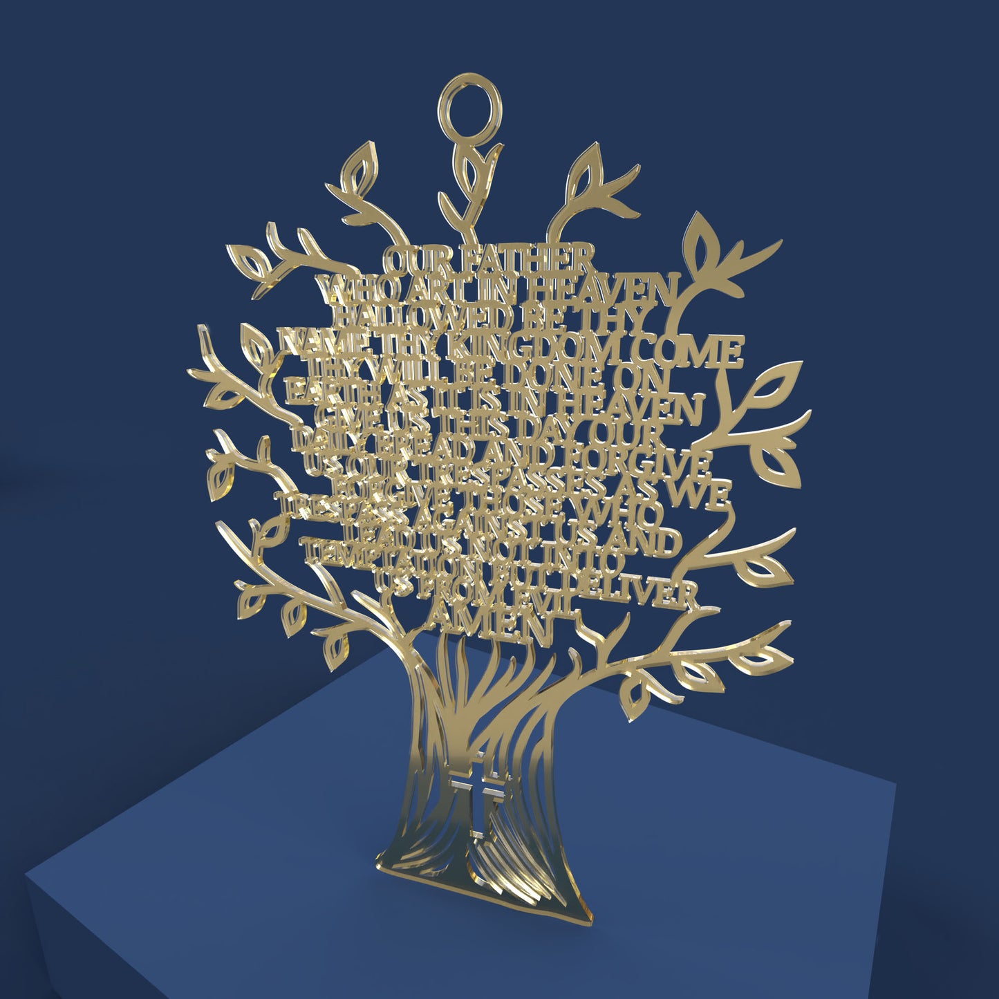 Lord's Prayer (Our Father) Tree Traditional Version -Laser Cut File - The X Laser Files
