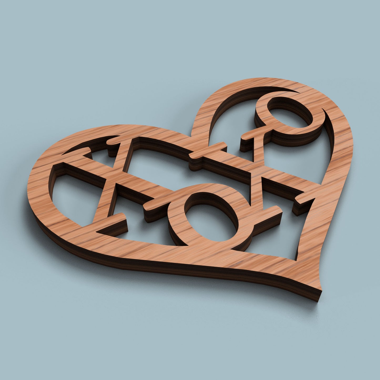 Valentine Hearts 12 Set - Laser Cut File - svg dxf pdf eps ai The X Laser Files