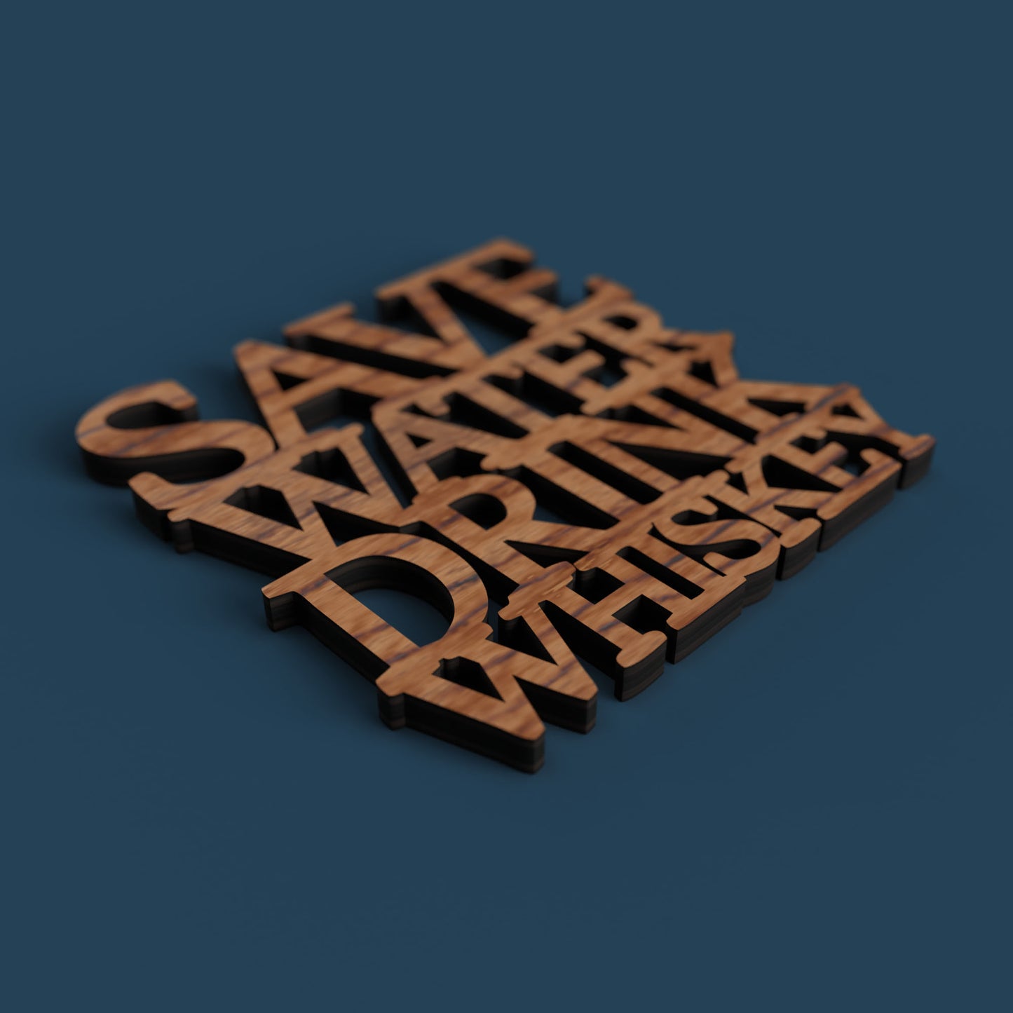 Whiskey Coasters - Laser Cut File - svg dxf pdf eps ai The X Laser Files