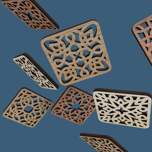 Geometric Coasters -Laser Cut File - The X Laser Files