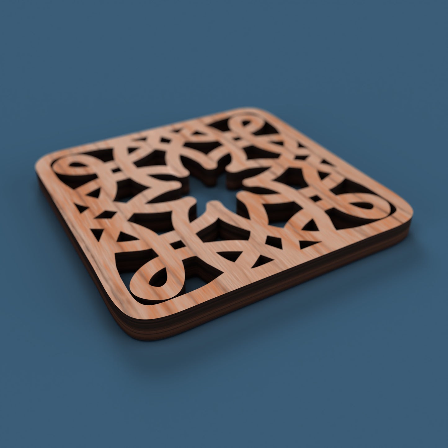 Geometric Coasters - Laser Cut File - svg dxf pdf eps ai The X Laser Files