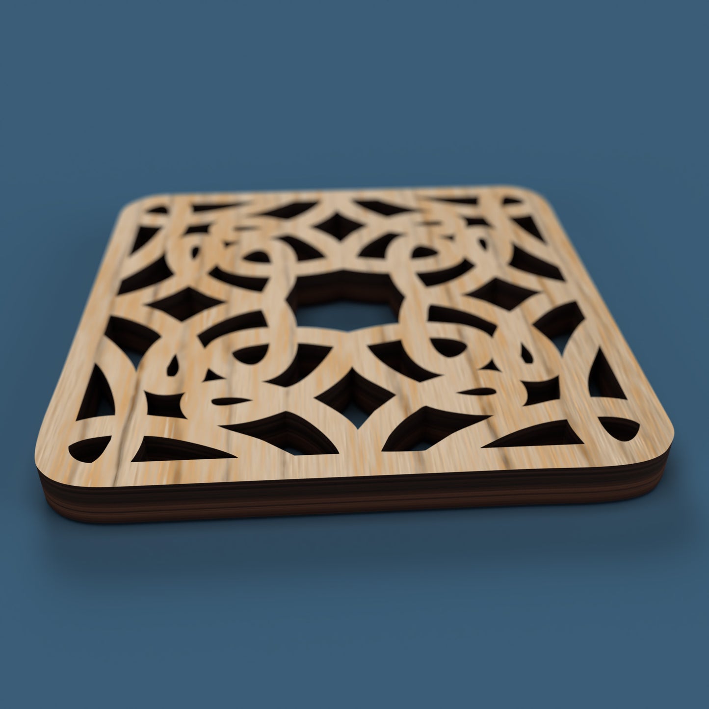 Geometric Coasters - Laser Cut File - svg dxf pdf eps ai The X Laser Files