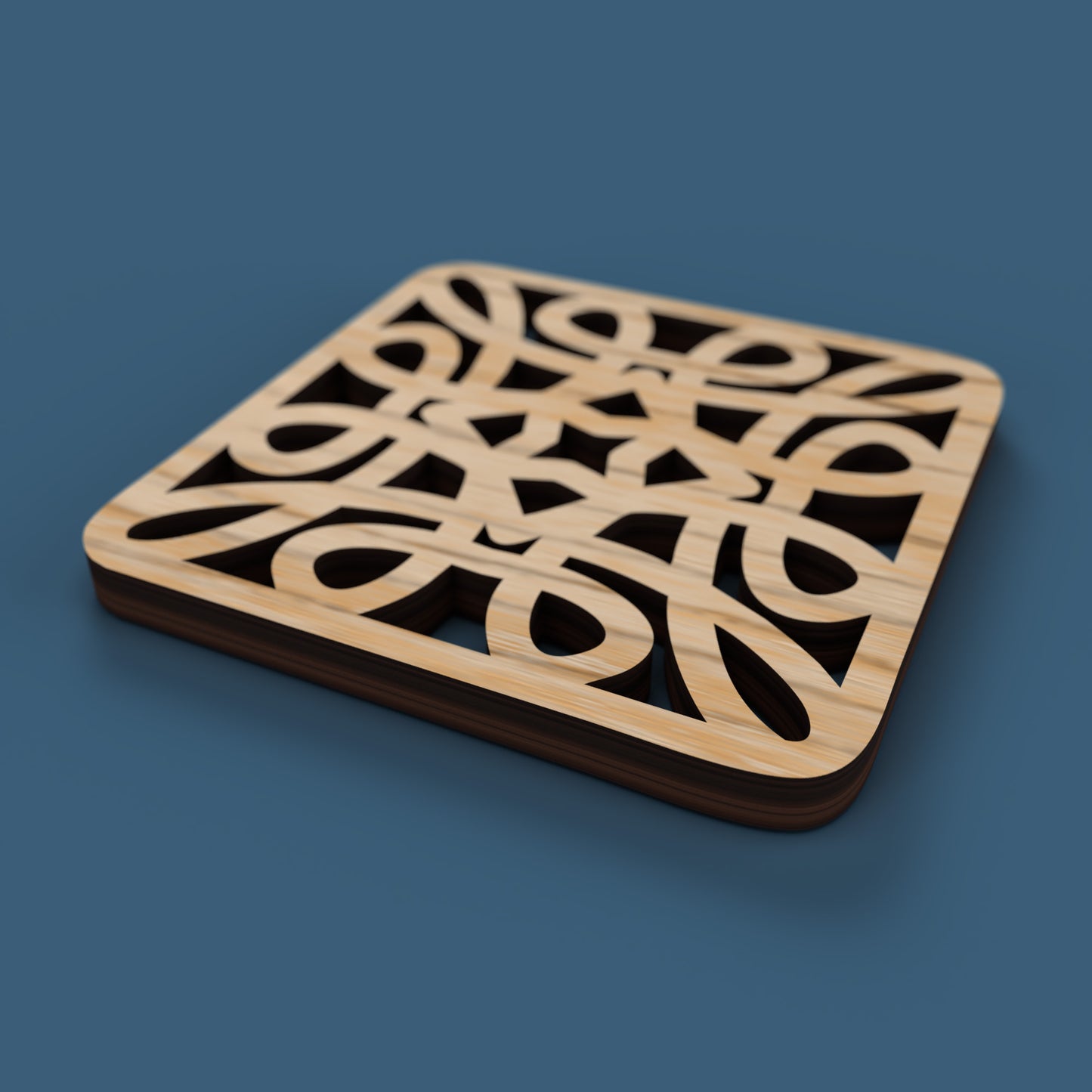 Geometric Coasters - Laser Cut File - svg dxf pdf eps ai The X Laser Files