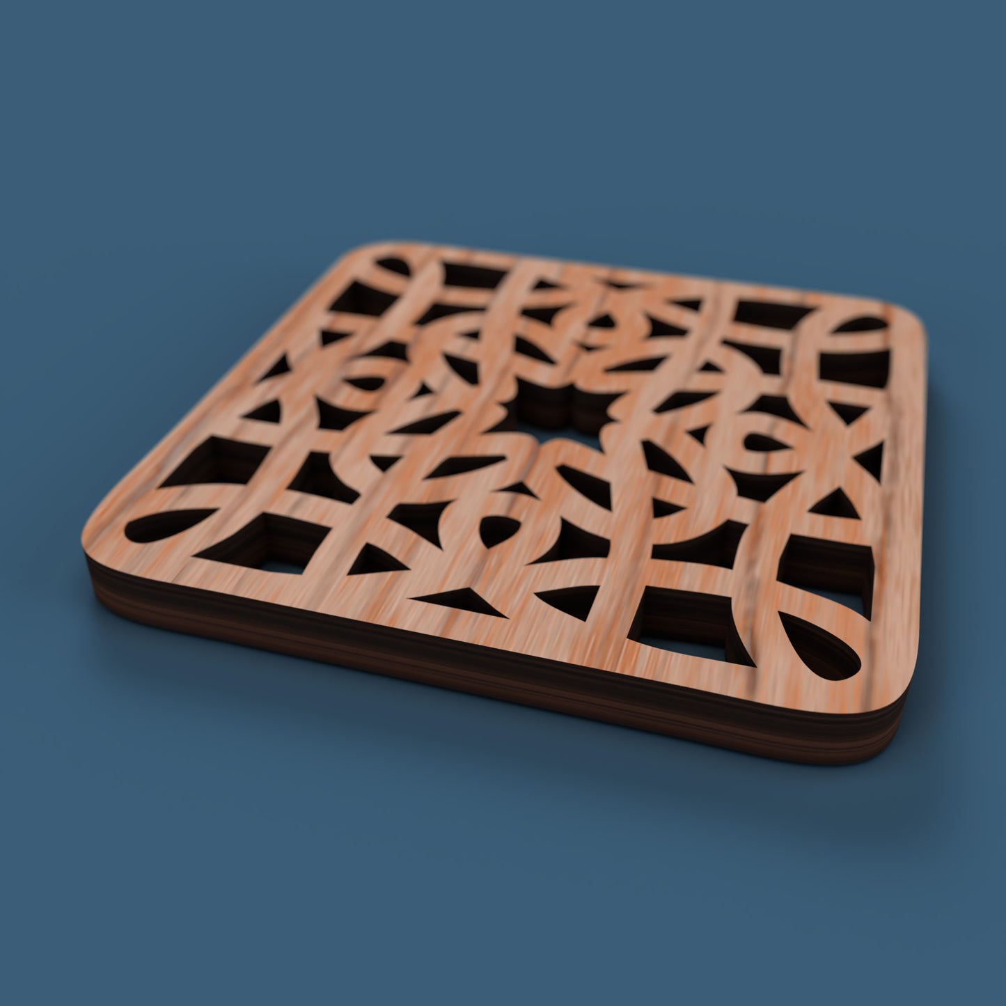 Geometric Coasters - Laser Cut File - svg dxf pdf eps ai The X Laser Files