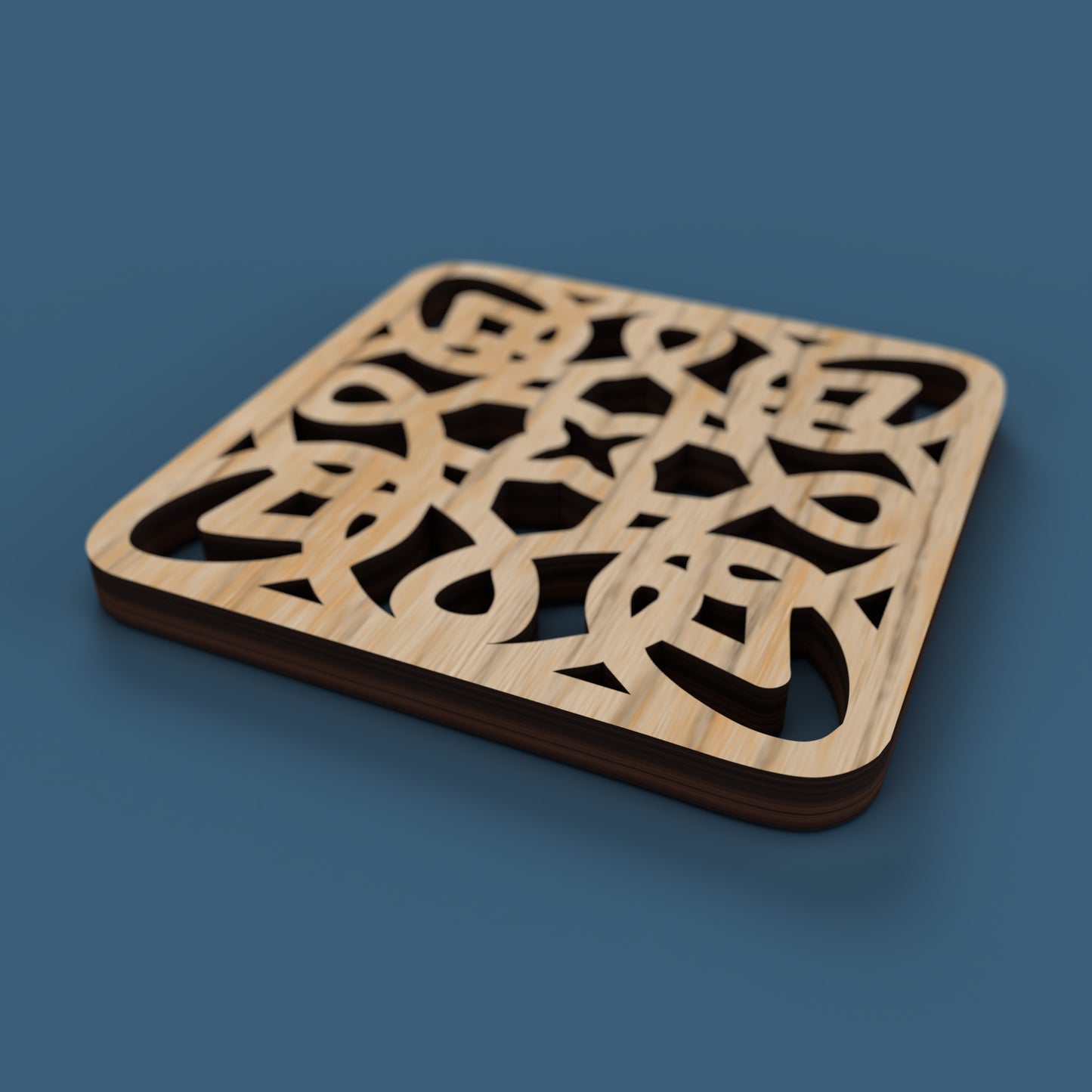 Geometric Coasters - Laser Cut File - svg dxf pdf eps ai The X Laser Files