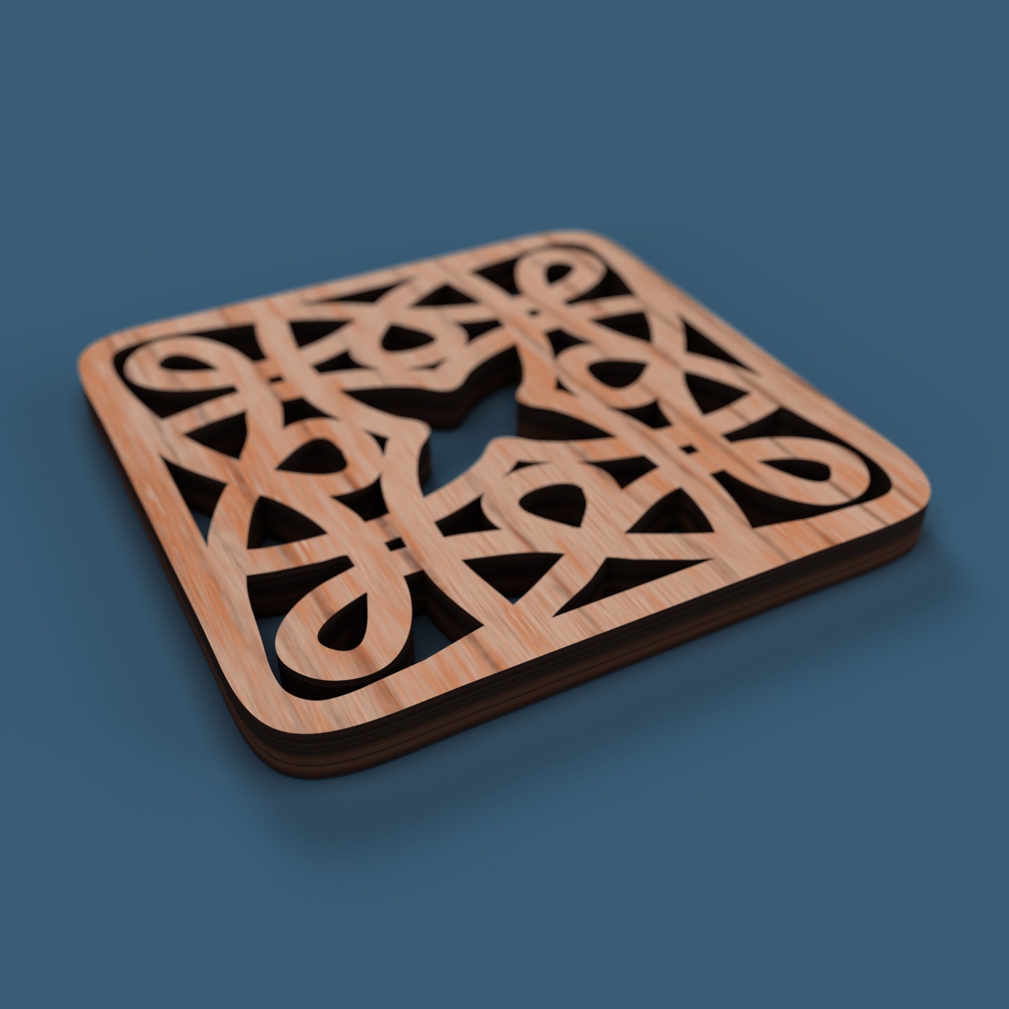 Geometric Coasters - Laser Cut File - svg dxf pdf eps ai The X Laser Files