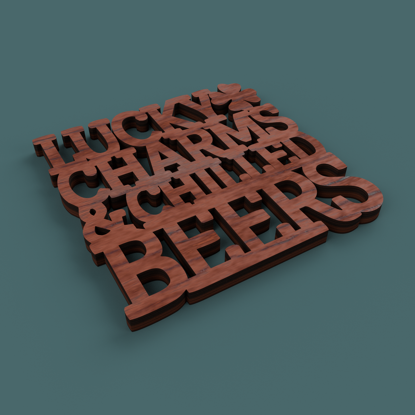 St Patrick's Day Coasters - Laser Cut File - svg dxf pdf eps ai The X Laser Files