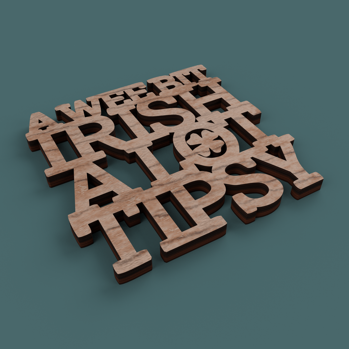 St Patrick's Day Coasters - Laser Cut File - svg dxf pdf eps ai The X Laser Files