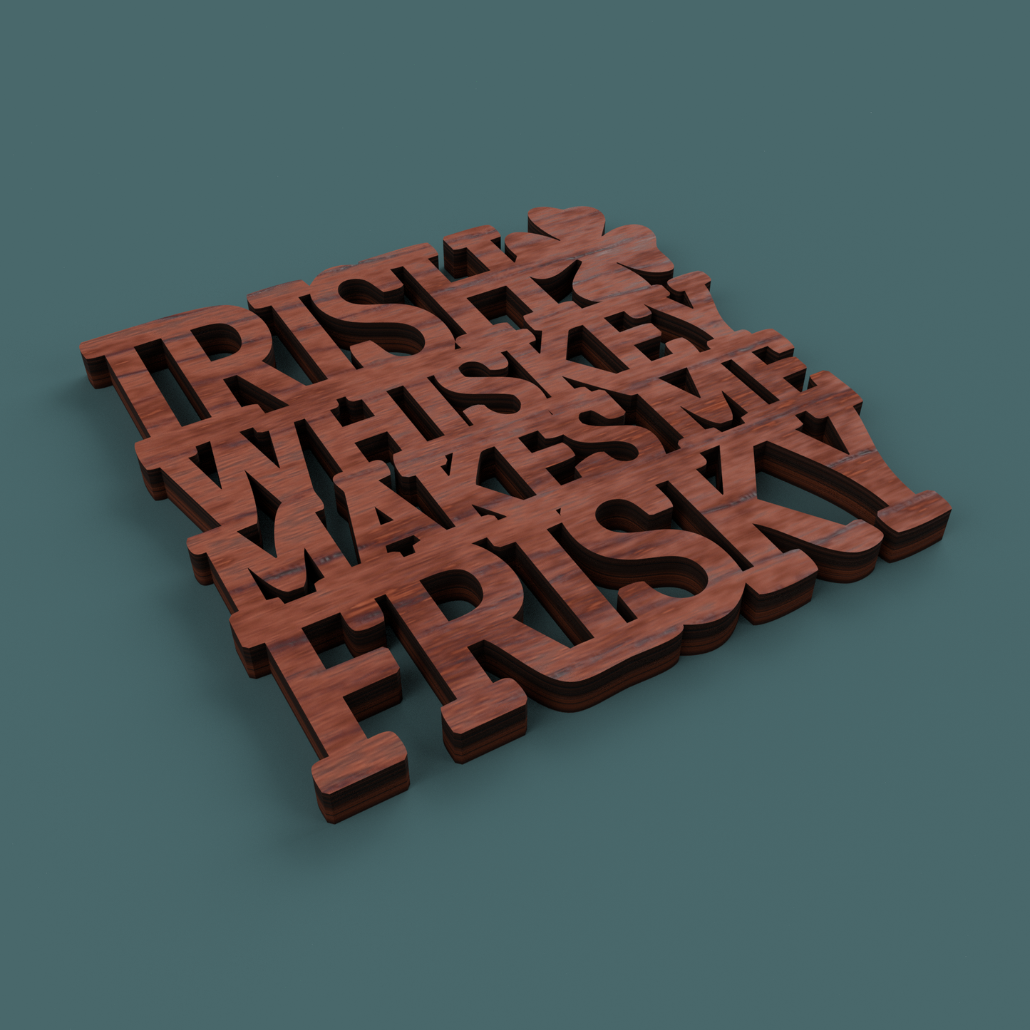 St Patrick's Day Coasters - Laser Cut File - svg dxf pdf eps ai The X Laser Files
