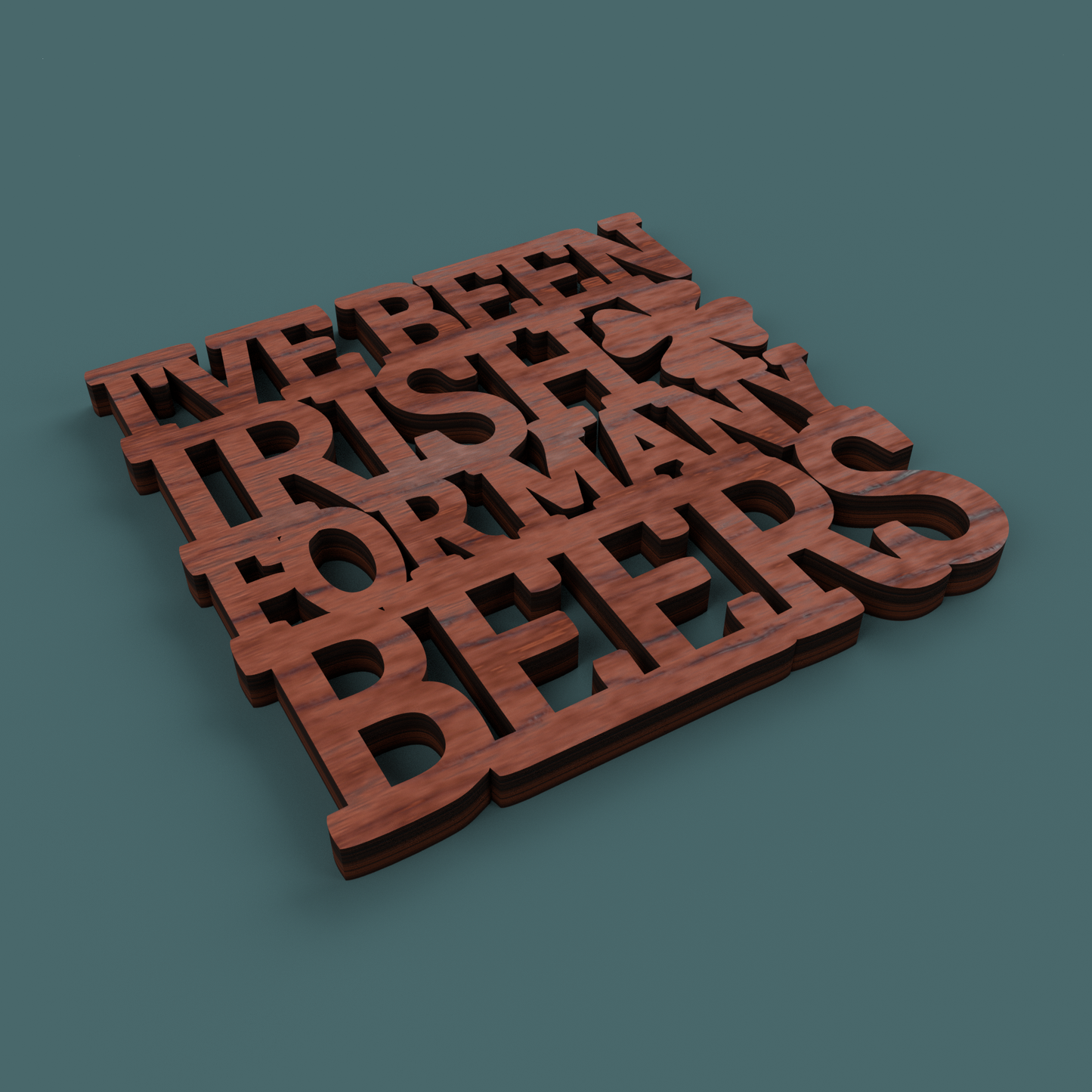 St Patrick's Day Coasters - Laser Cut File - svg dxf pdf eps ai The X Laser Files
