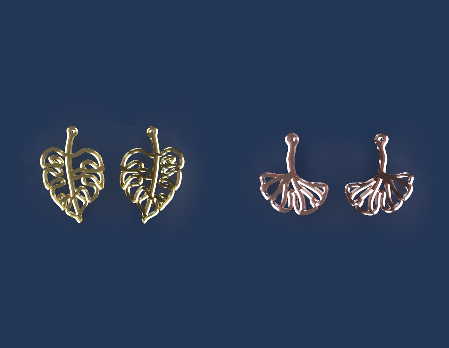Leaf Earrings -Laser Cut File - The X Laser Files