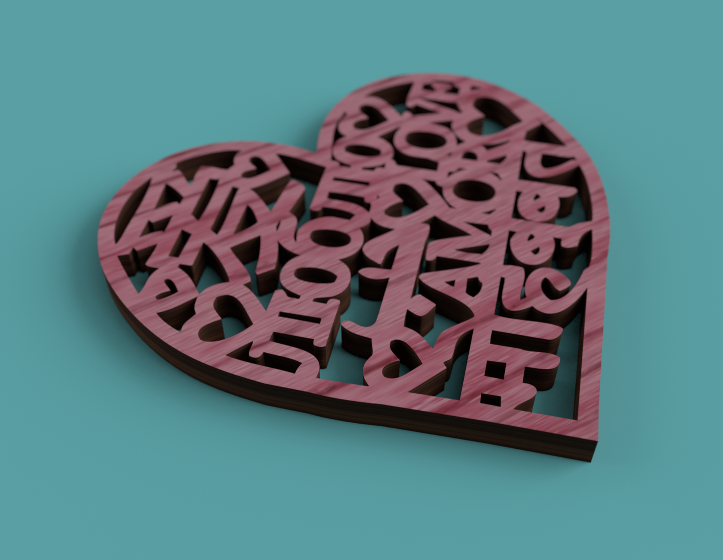 Love Heart Coasters -Laser Cut File - The X Laser Files