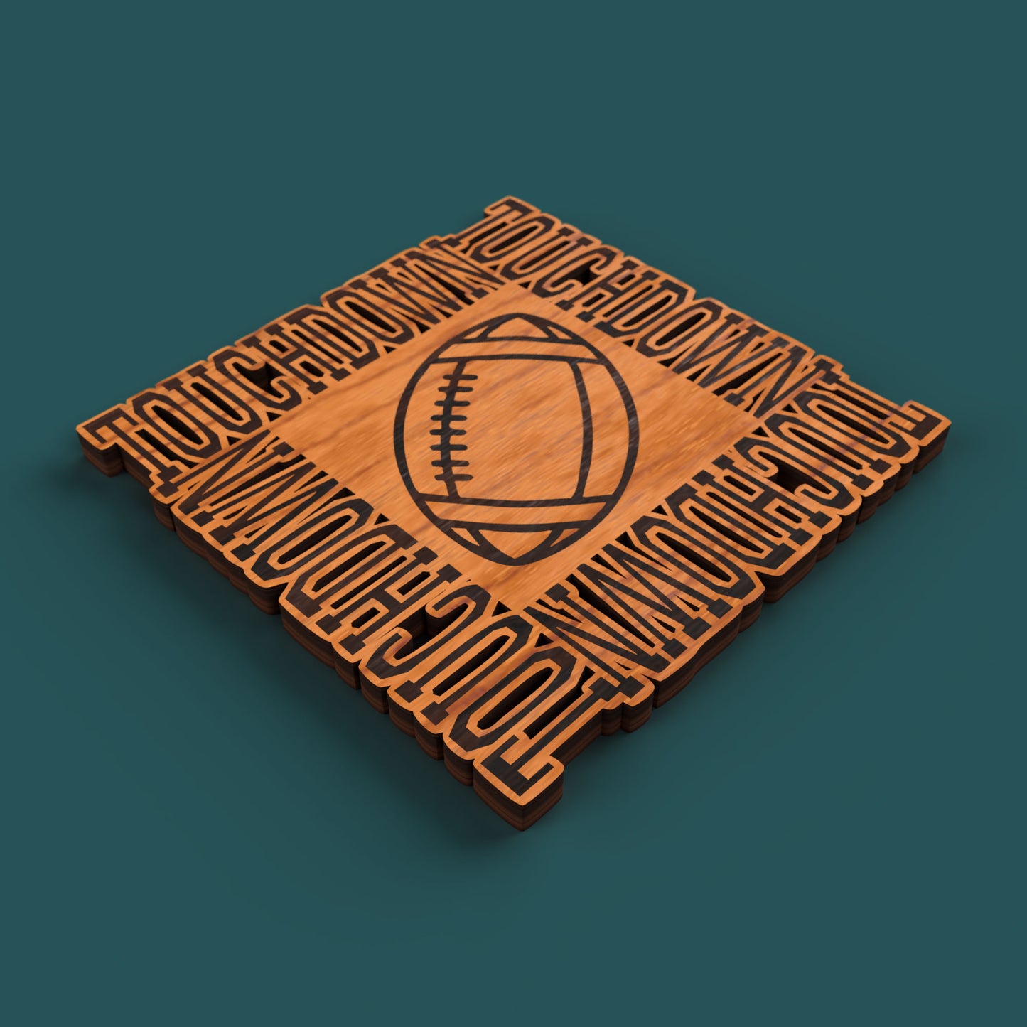 Football Coasters - Laser cut vector file