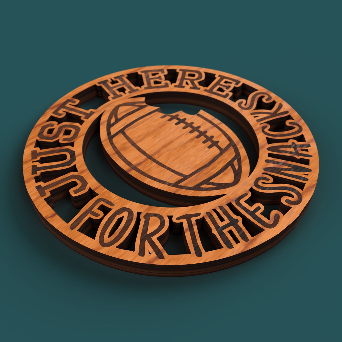 Football Coasters -Laser Cut File - The X Laser Files