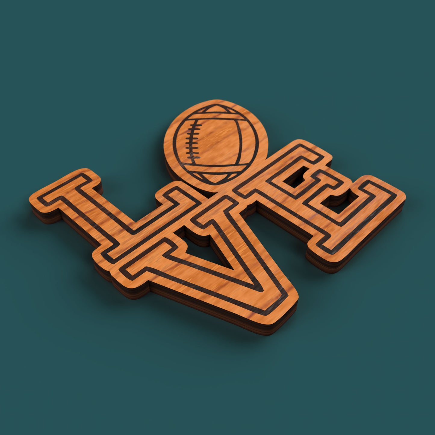 Football Coasters - Laser cut vector file