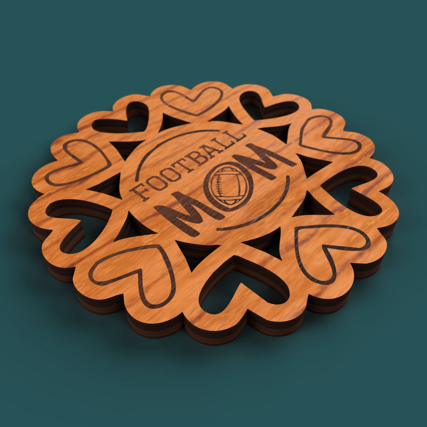 Football Coasters - Laser cut vector file