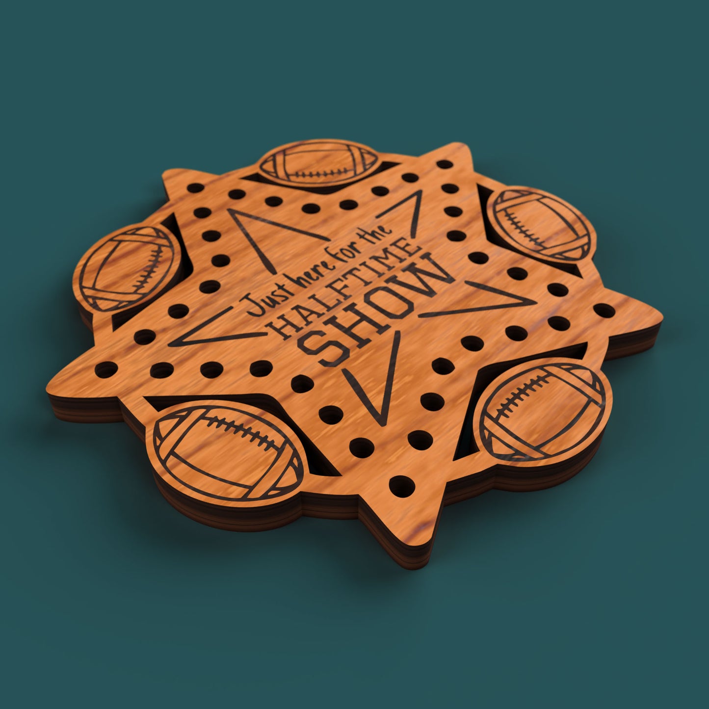 Football Coasters - Laser cut vector file