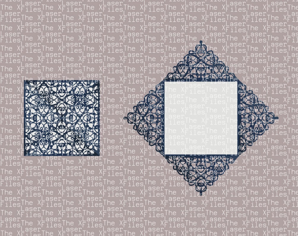 Wedding Invitation Four Fold - Laser cut vector file