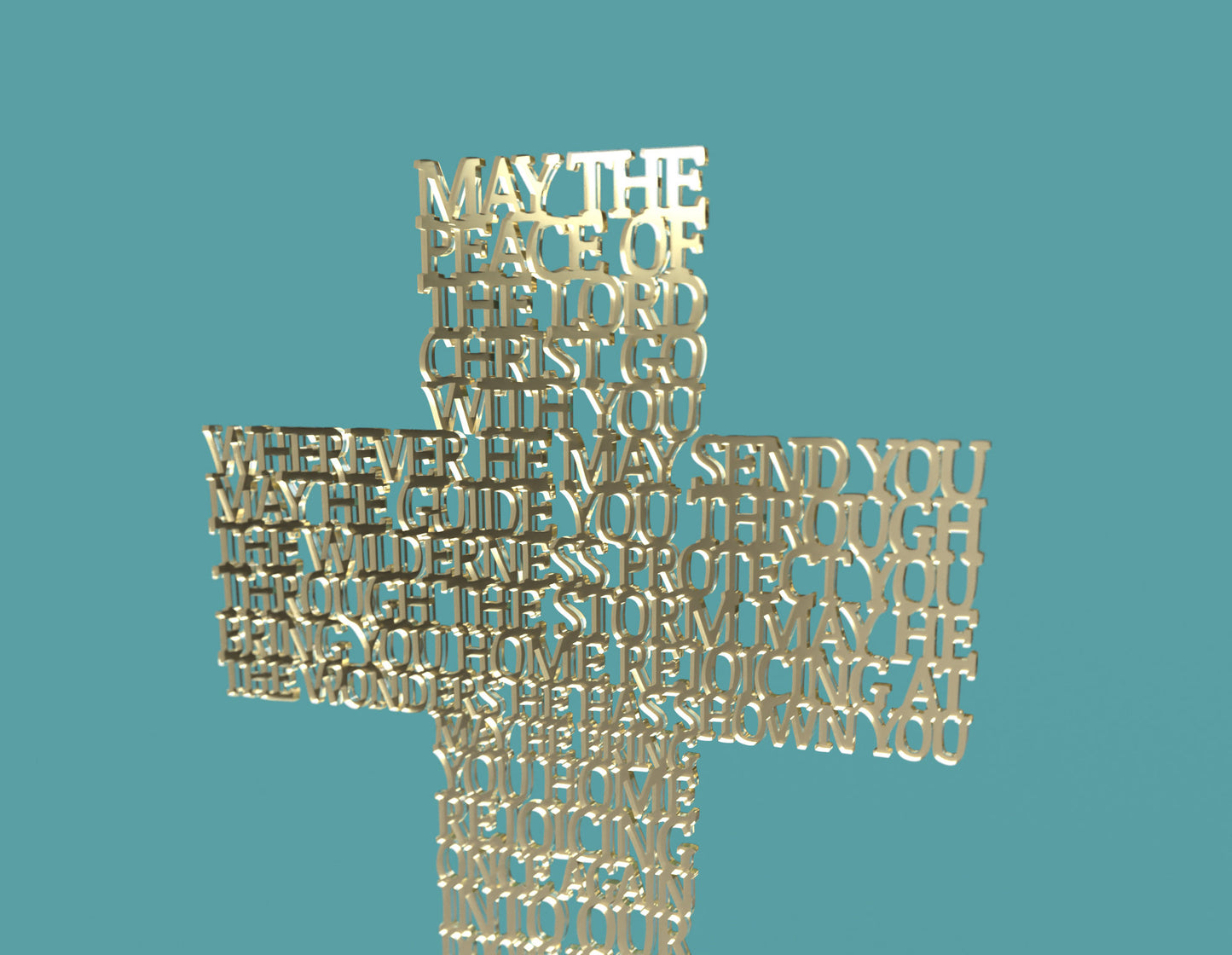 Blessing May the peace of the Lord Cross -Laser Cut File - The X Laser Files