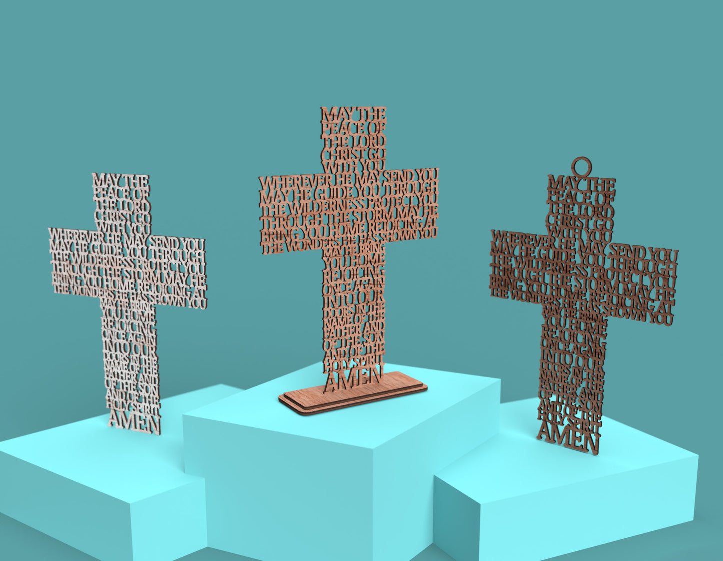 Blessing May the peace of the Lord Cross -Laser Cut File - The X Laser Files