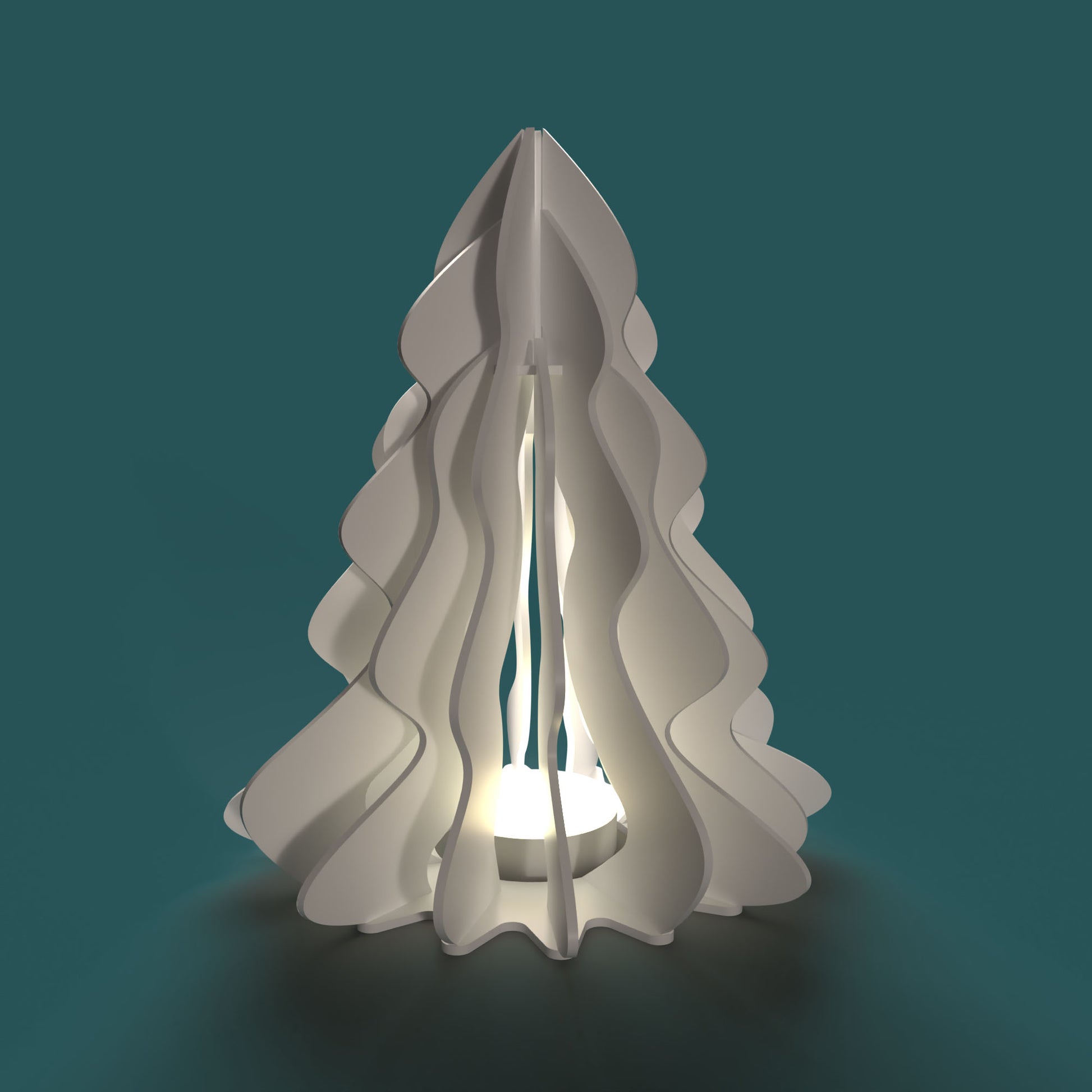 3D Christmas Tree Lamp -Laser Cut File - The X Laser Files