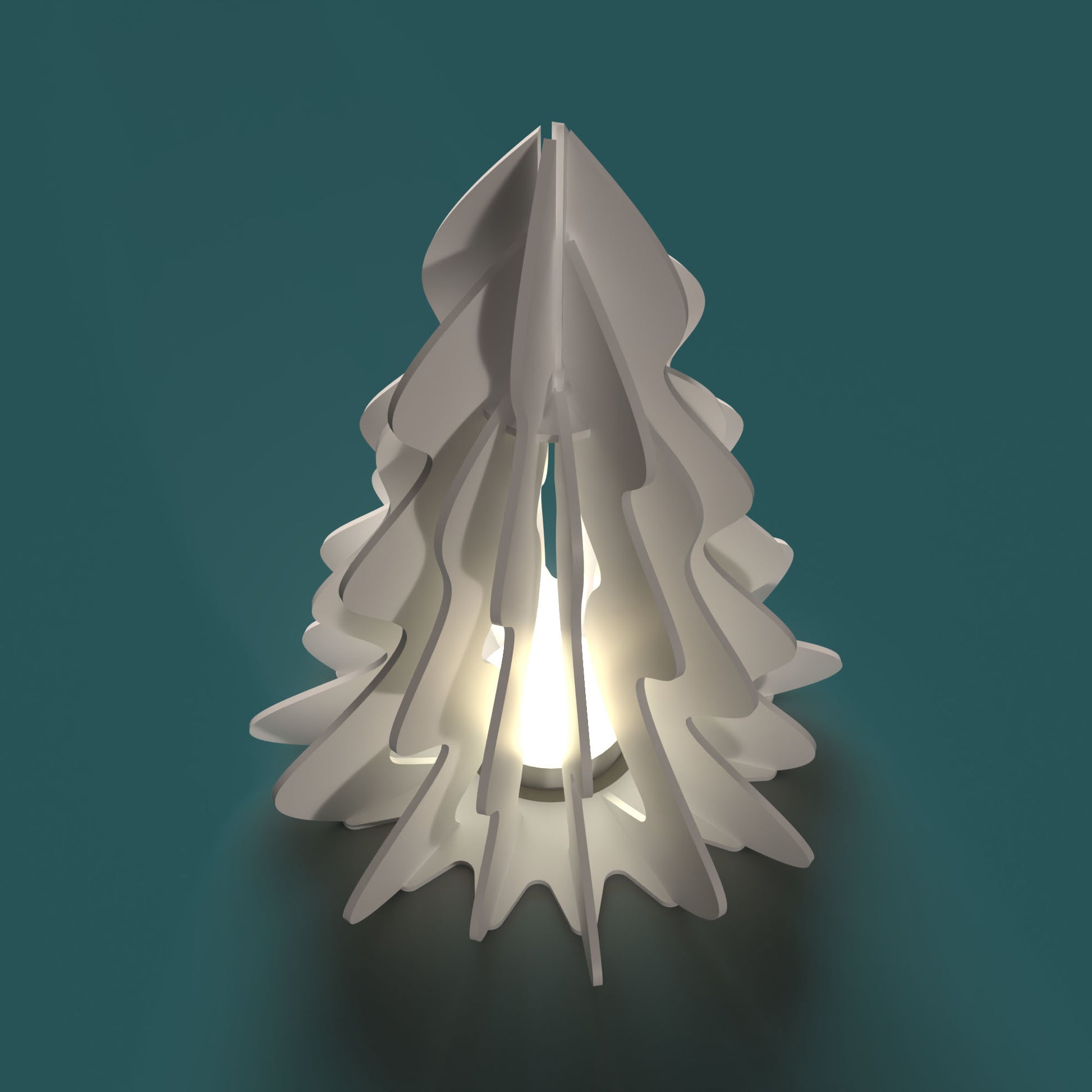 3D Christmas Tree Lamp -Laser Cut File - The X Laser Files