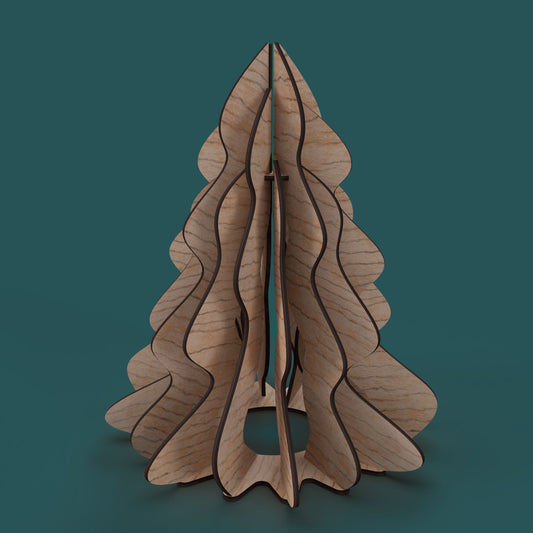 3D Christmas Tree Lamp -Laser Cut File - The X Laser Files