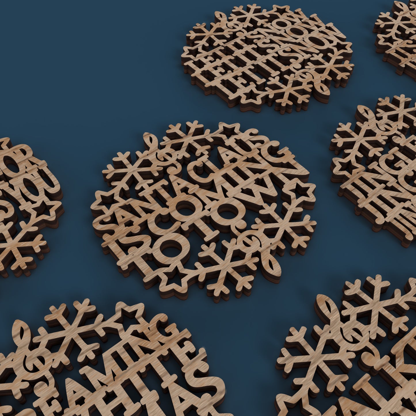 Christmas Songs Coasters and Ornaments -Laser Cut File - The X Laser Files