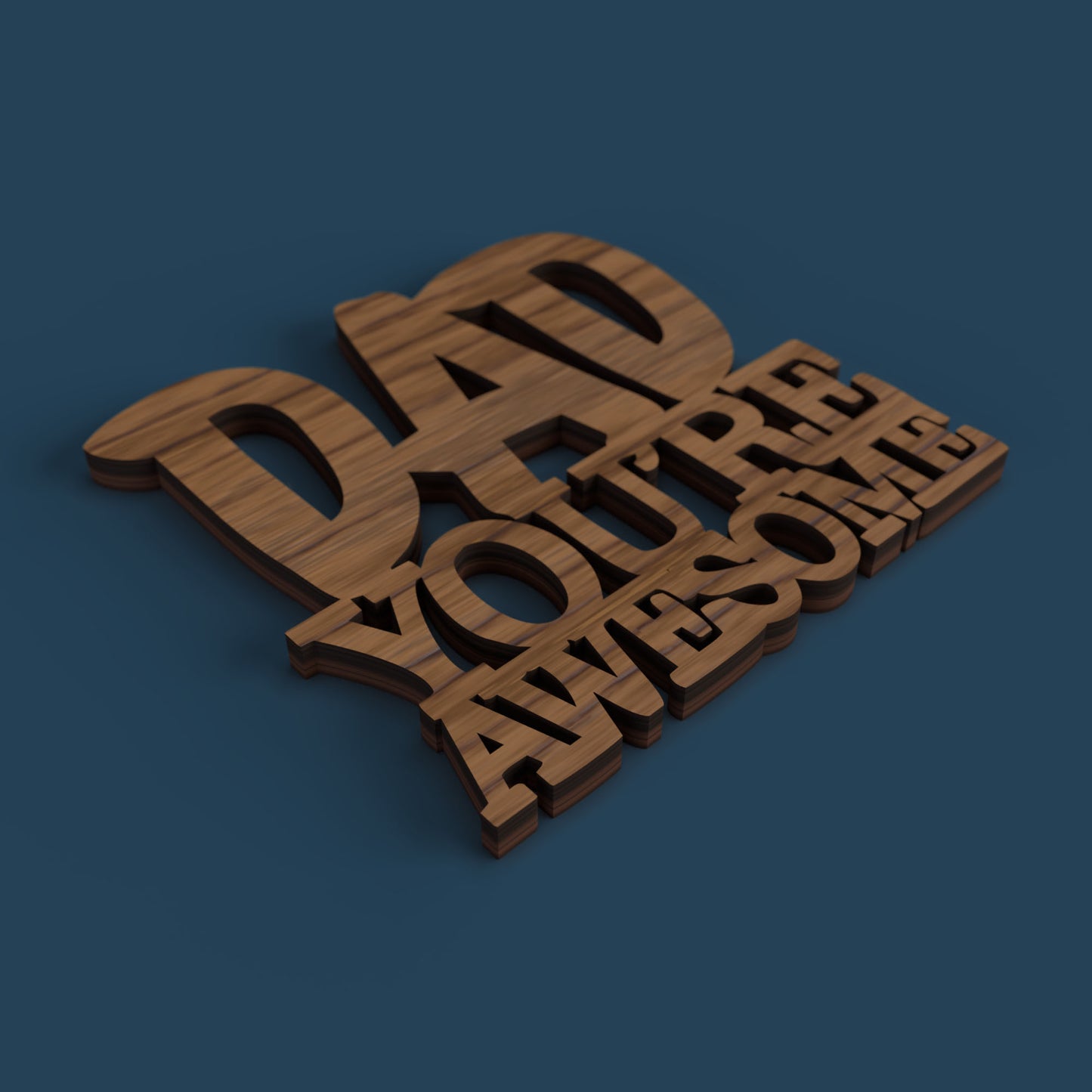 Dad Coasters - Laser cut vector file