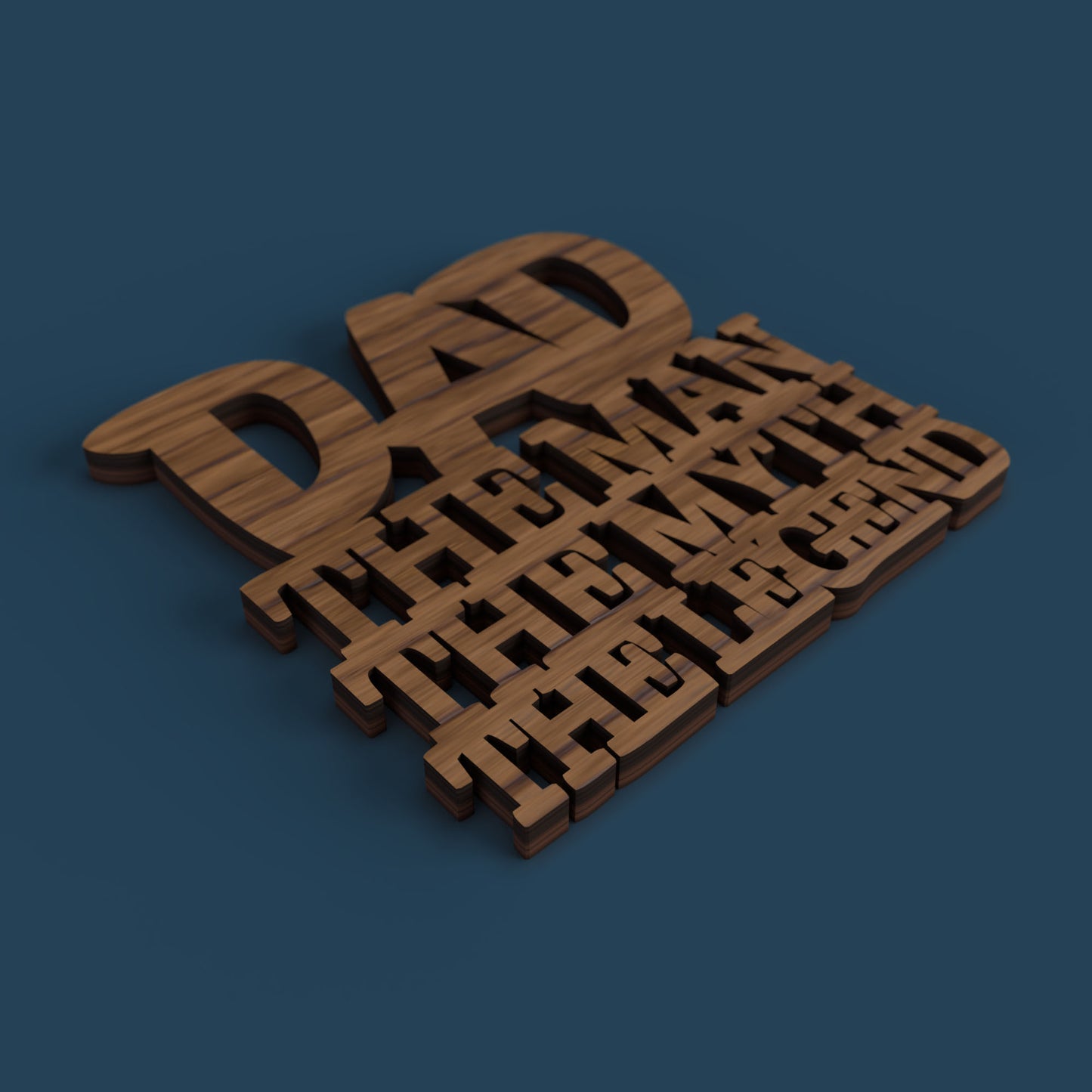 Dad Coasters - Laser cut vector file